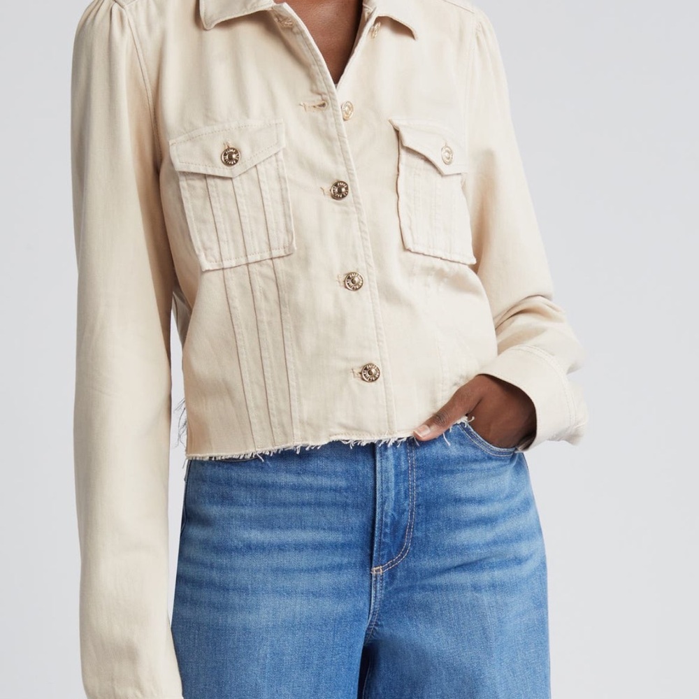 PAIGE Cream Jean Jacket